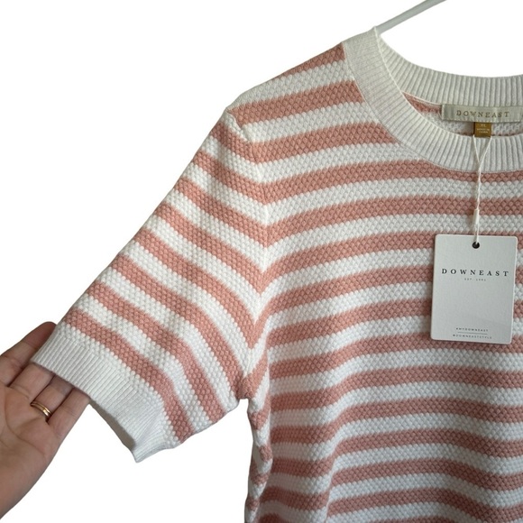 NWT Downeast Newport Sweater Top, Ash Rose/Egret, Size XL - Picture 2 of 6